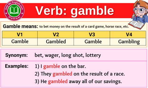 lets gamble|gamble verb .